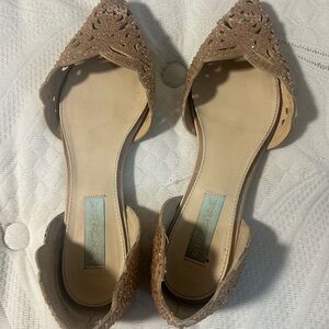 Betsey Johnson sparkly blue Jude flats size 8